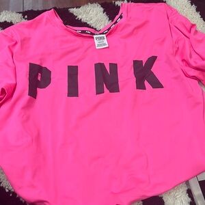 Pink vs never worn loose crop at bottom